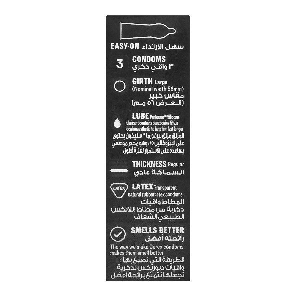 Durex Extended Pleasure Longer Lasting Condoms, 3-Pack