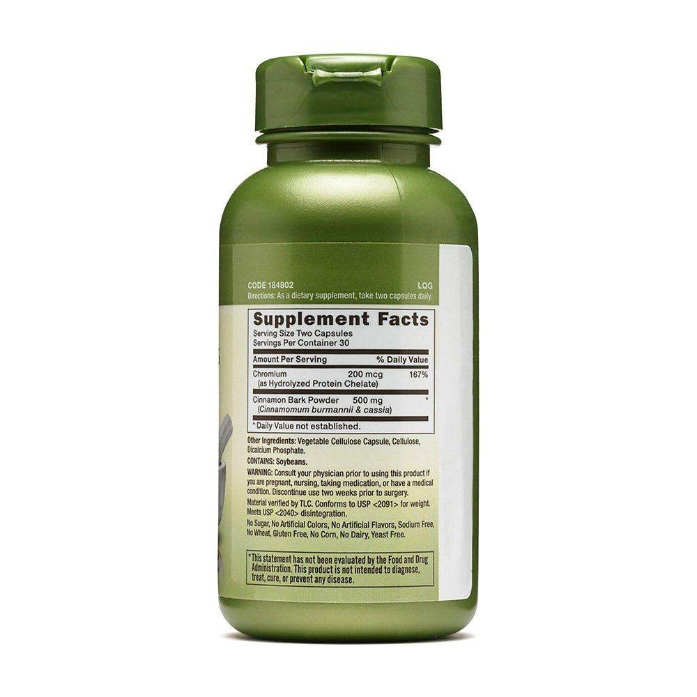 GNC Herbal Plus Cinnamon and Chromium 60 Capsules