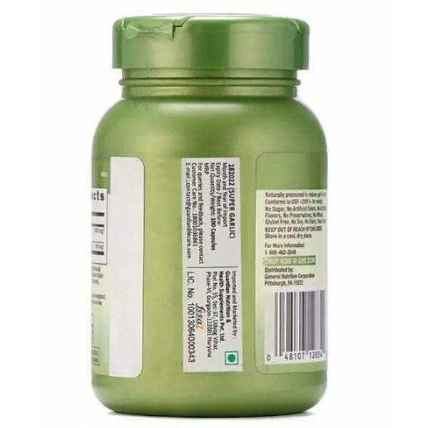 GNC Herbal Plus Odorless Super Garlic 1100mg 100 Tablets