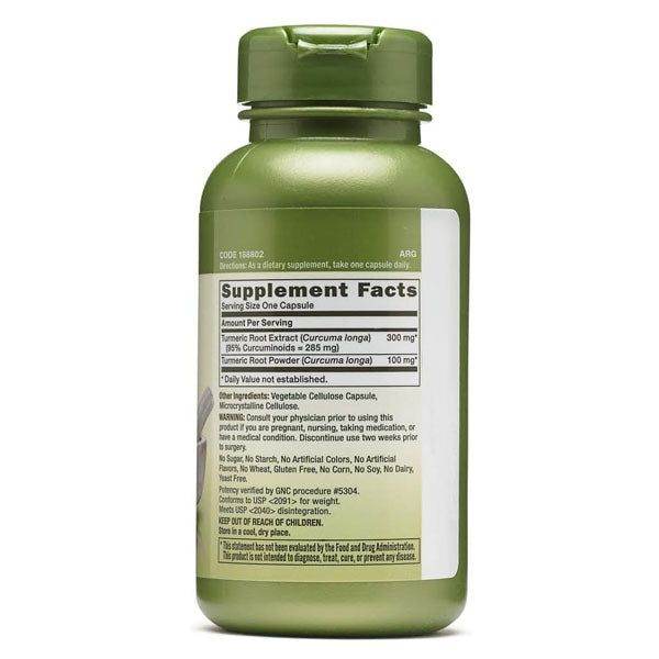 GNC Herbal Plus Turmeric Complex 100 Capsules