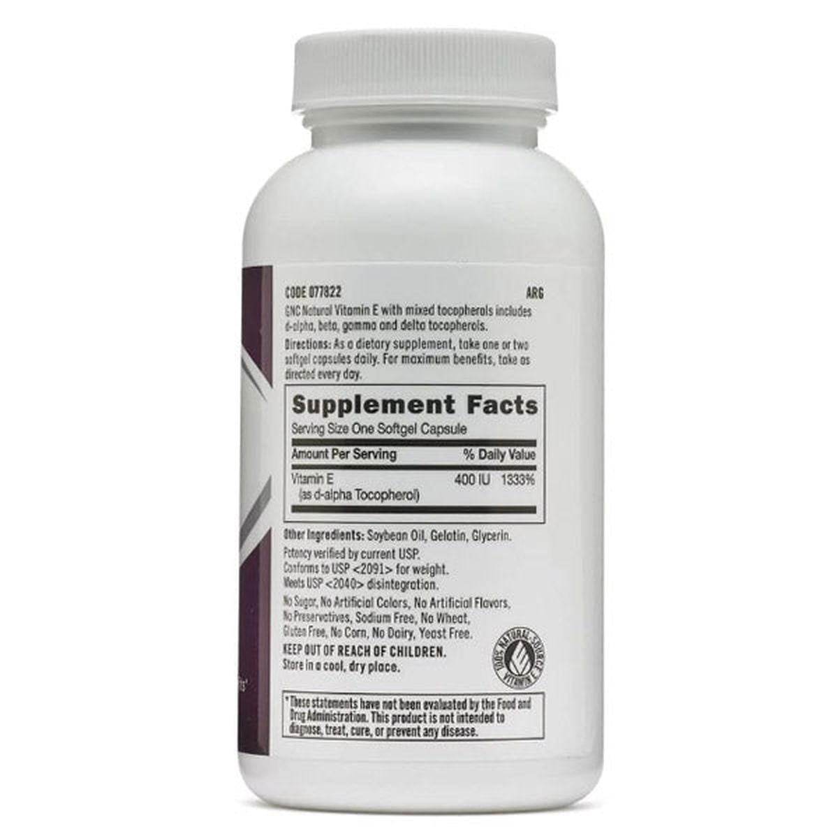 GNC Vitamin E 400 180Ct