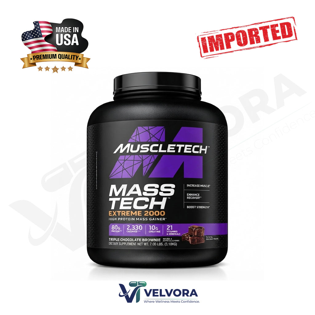 MuscleTech Mass Tech Extreme Triple Chocolate Brownie Weight Gainer 7 Lbs