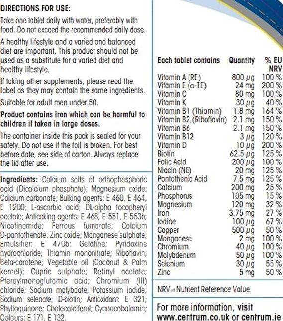 Centrum Men A to Z - 30 tablets