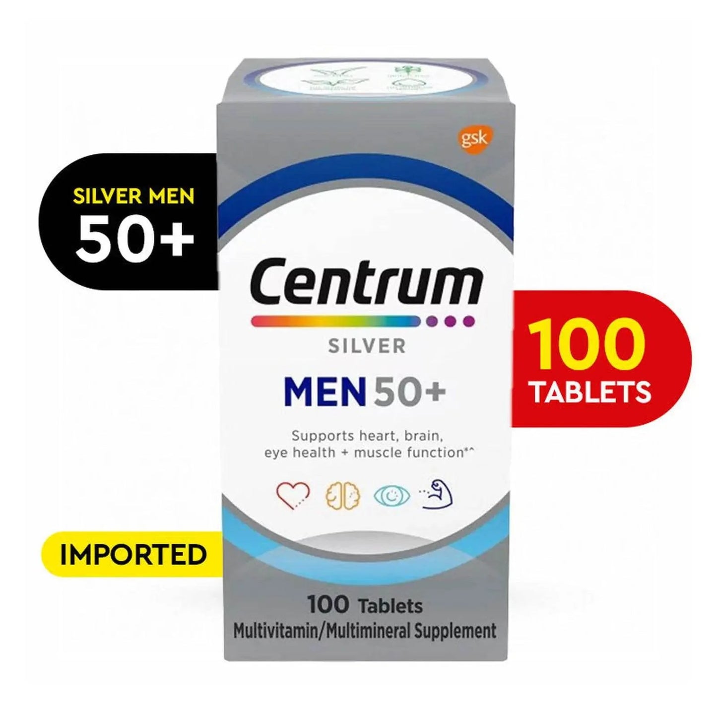 Centrum Silver Men 50+ 100 Tablets