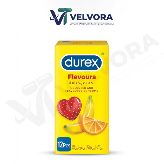Durex Coloured & Flavoured Condoms, 12-Pack