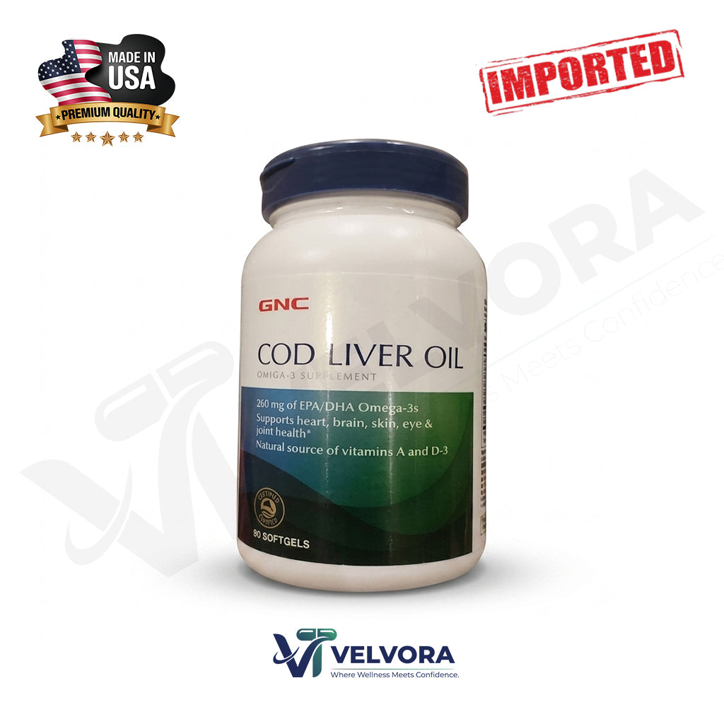 GNC Cod Liver Oil 90ct (Omega-3 Supplement)
