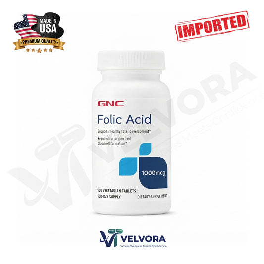 GNC Folic Acid 1000mcg (100 Tablets)