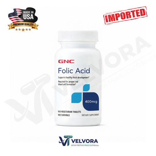 GNC Folic Acid 400mcg (100 Tablets)