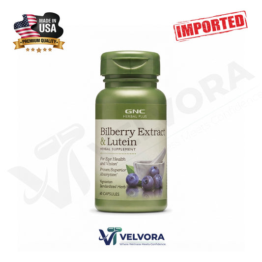 GNC Herbal Plus Bilberry Extract & Lutein 60 Capsules