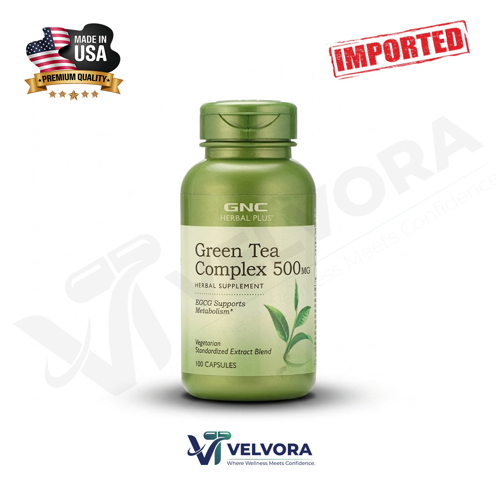 GNC Herbal Plus Green Tea Complex 500mg 100 Capsules