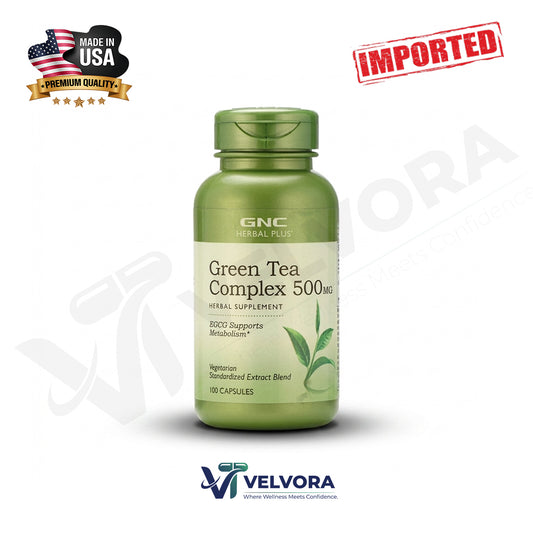 GNC Herbal Plus Green Tea Complex 500mg 100 Capsules