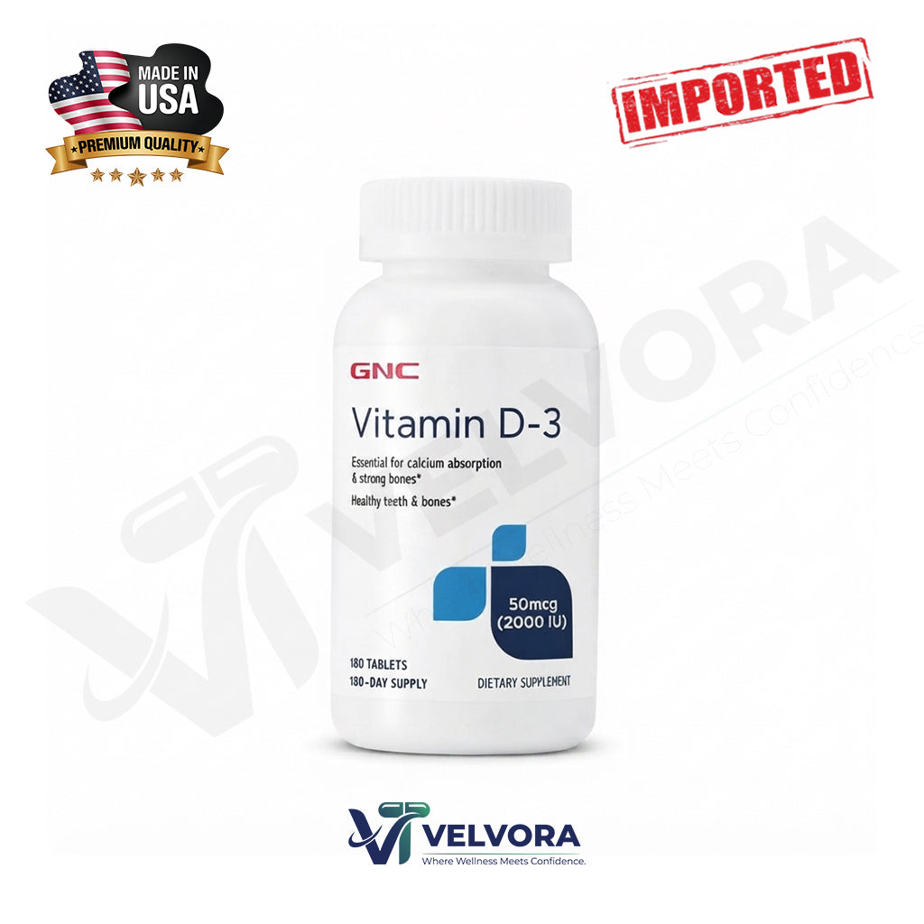 GNC Vitamin D-3 50mcg 2000IU, 180 Tablets