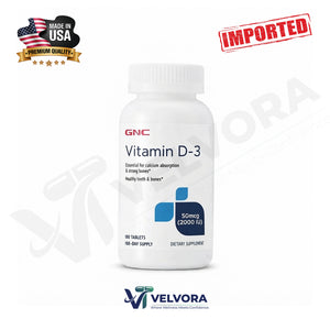 GNC Vitamin D-3 50mcg 2000IU, 180 Tablets