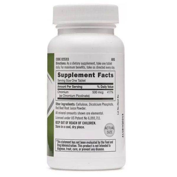GNC Chromium Picolinate 500mcg 90 Tablets