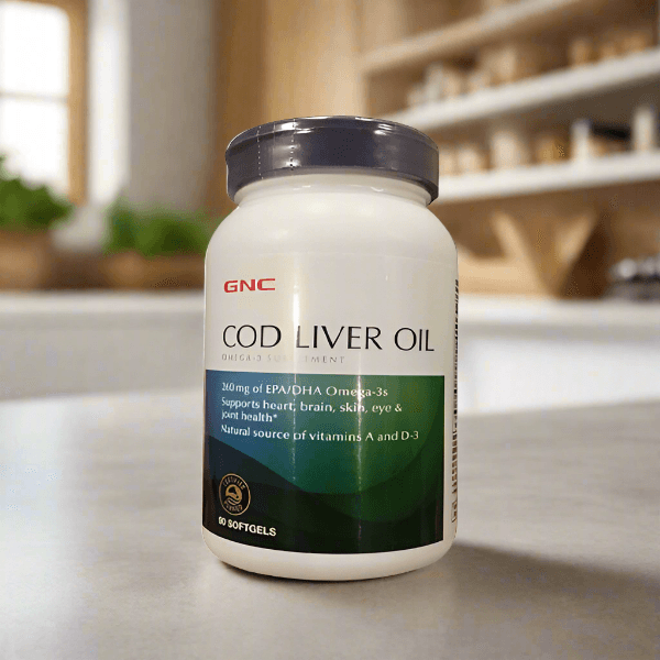 GNC Cod Liver Oil 90ct (Omega-3 Supplement)