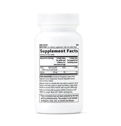 GNC Folic Acid 1000mcg (100 Tablets)
