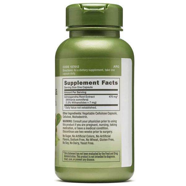 GNC Herbal Plus Ashwagandha Extract 470 MG