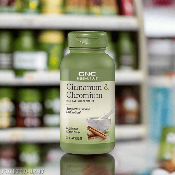 GNC Herbal Plus Cinnamon and Chromium 60 Capsules