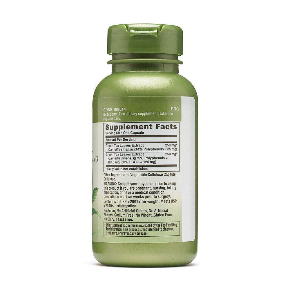 GNC Herbal Plus Green Tea Complex 500mg 100 Capsules