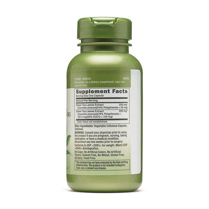 GNC Herbal Plus Green Tea Complex 500mg 100 Capsules