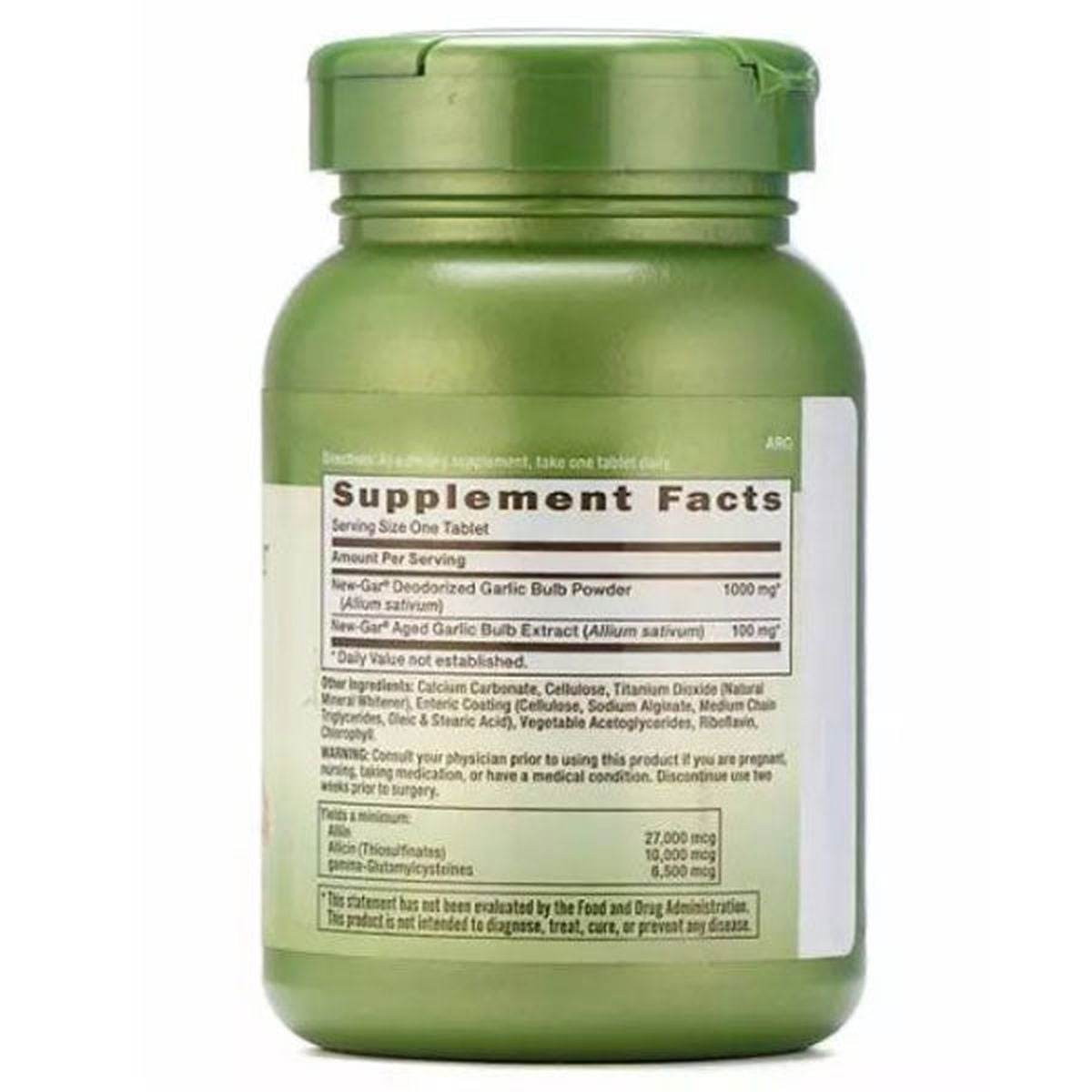 GNC Herbal Plus Odorless Super Garlic 1100mg 100 Tablets