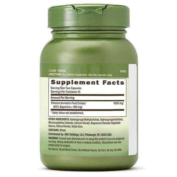 GNC Herbal Plus Tribulus 1000mg 90 Capsules