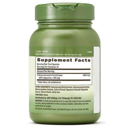 GNC Herbal Plus Tribulus 1000mg 90 Capsules