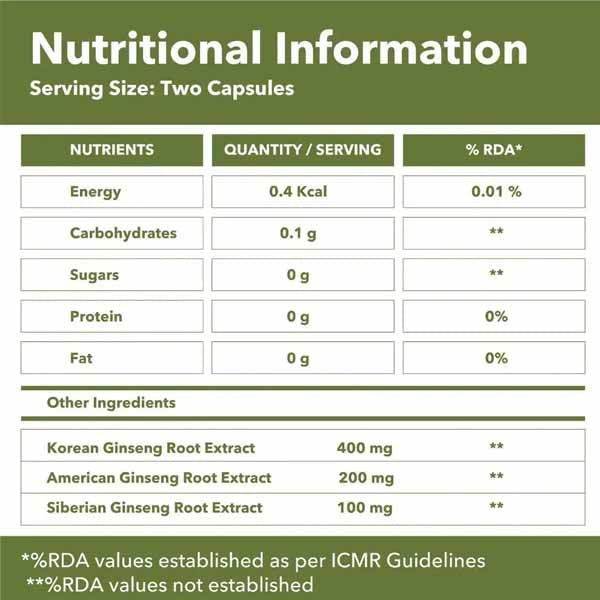 GNC Herbal Plus Triple Ginseng Root 100 Capsules
