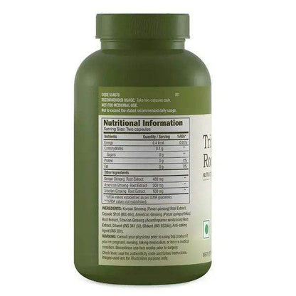 GNC Herbal Plus Triple Ginseng Root 100 Capsules