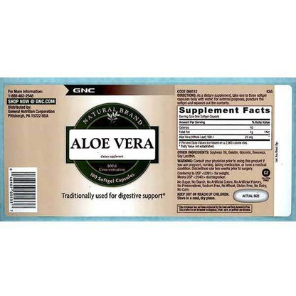 GNC Natural Brand Aloe Vera 90 Softgel