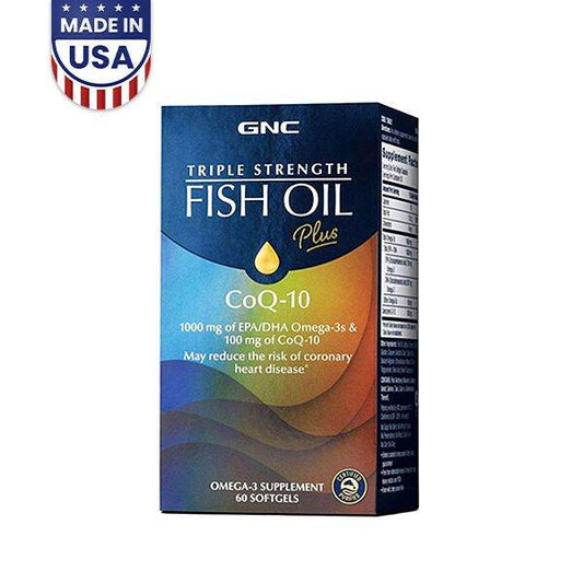 GNC Triple Strength Fish Oil Plus CoQ10 60CT