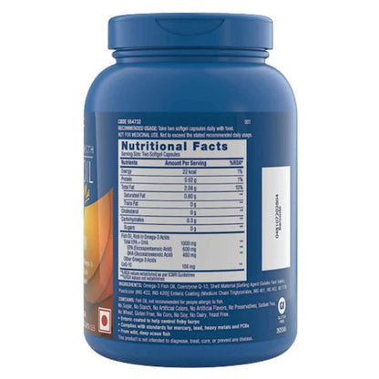 GNC Triple Strength Fish Oil Plus CoQ10 60CT