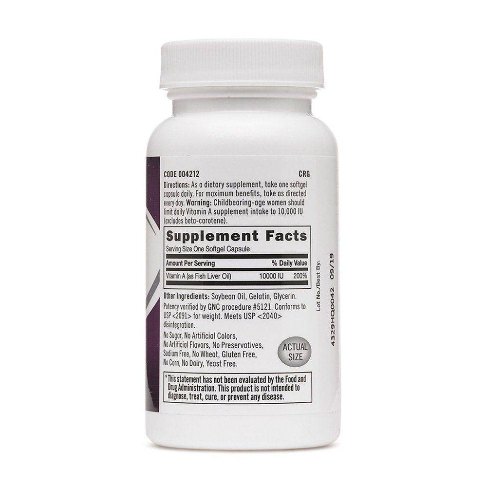 GNC Vitamin A 10000 IU 100 Softgels
