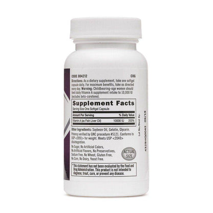 GNC Vitamin A 10000 IU 100 Softgels