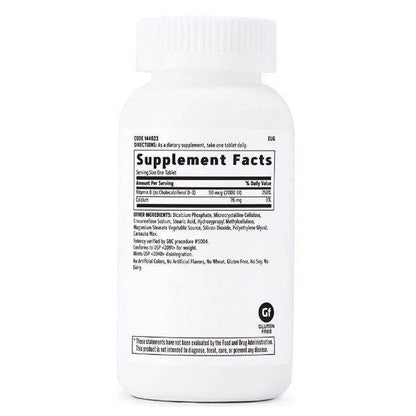 GNC Vitamin D-3 50mcg 2000IU, 180 Tablets