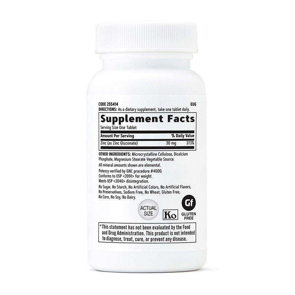 GNC Zinc 30mg 100 Tablets