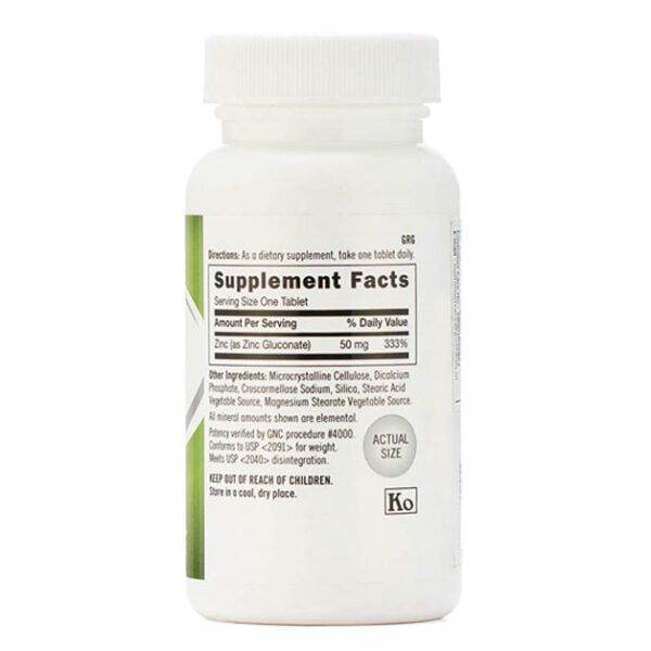 GNC Zinc 50MG – A Dietary Supplement