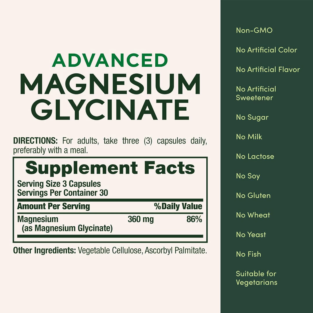 Nature’s Bounty Advance Magnesium Glycinate 360mg