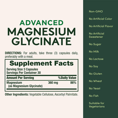 Nature’s Bounty Advance Magnesium Glycinate 360mg