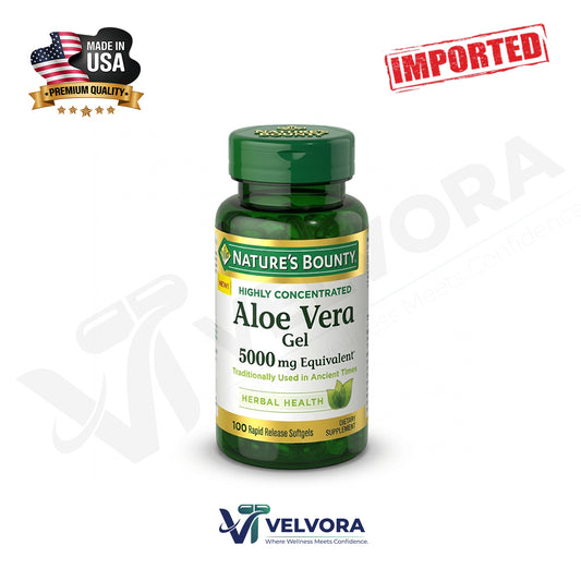Nature's Bounty Aloe Vera Gel 5000mg, 100 Softgels