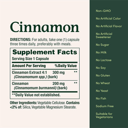 Nature’s Bounty Cinnamon 1500mg