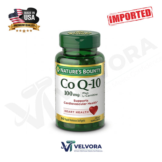 Nature's Bounty CoQ10 100mg Plus L-Carnitine, 60 Ct
