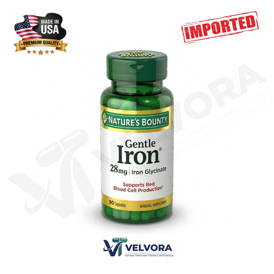 Nature's Bounty Gentle Iron 28mg 90 Capsules