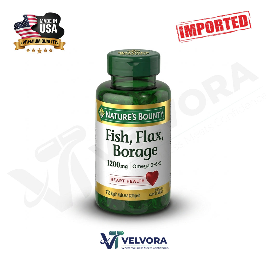 Nature's Bounty Omega 3-6-9 Fish Flax Borage 1200mg 72 Ct