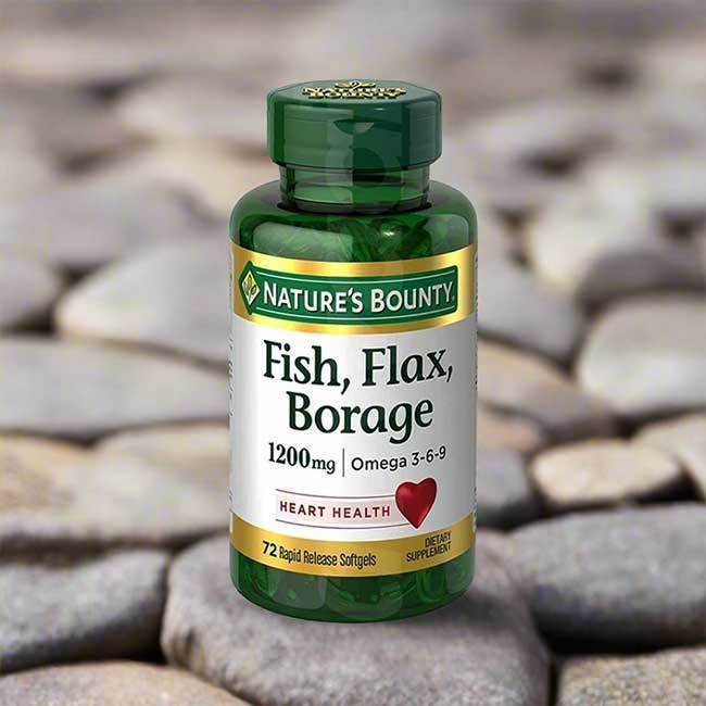 Nature's Bounty Omega 3-6-9 Fish Flax Borage 1200mg 72 Ct