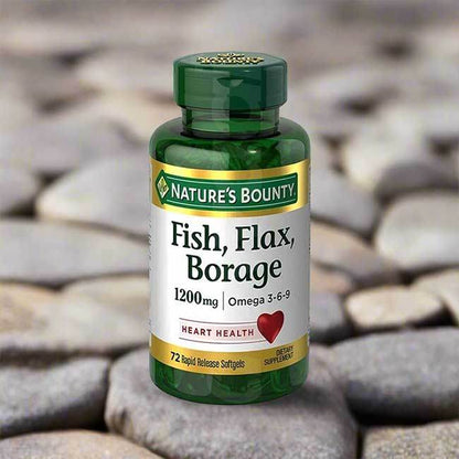 Nature's Bounty Omega 3-6-9 Fish Flax Borage 1200mg 72 Ct