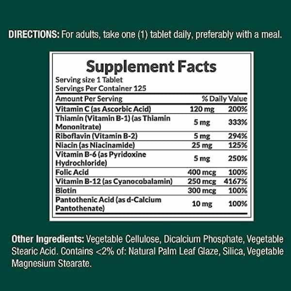 Nature's Bounty B-Complex 125 Ct