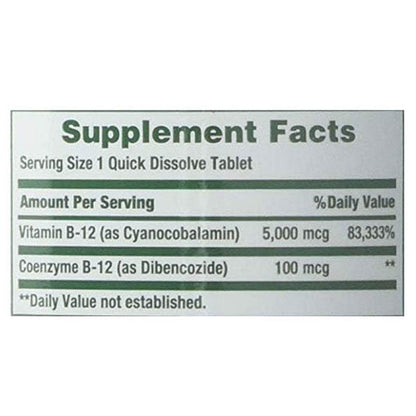 Nature's Bounty B12 Quick Dissolve 5000mcg