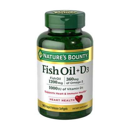 Nature's Bounty Fish Oil + D3 90 Softgels