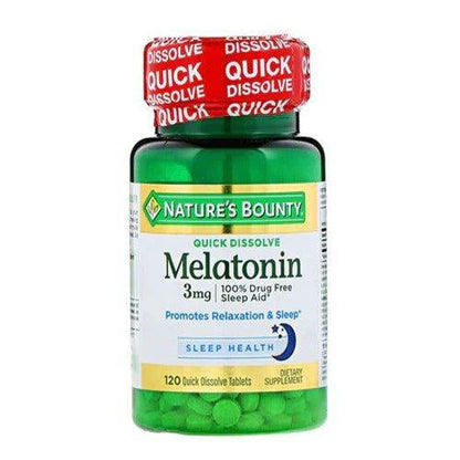 Nature's Bounty Melatonin 3mg Quick Dissolve, 120 Ct - Vitamins House